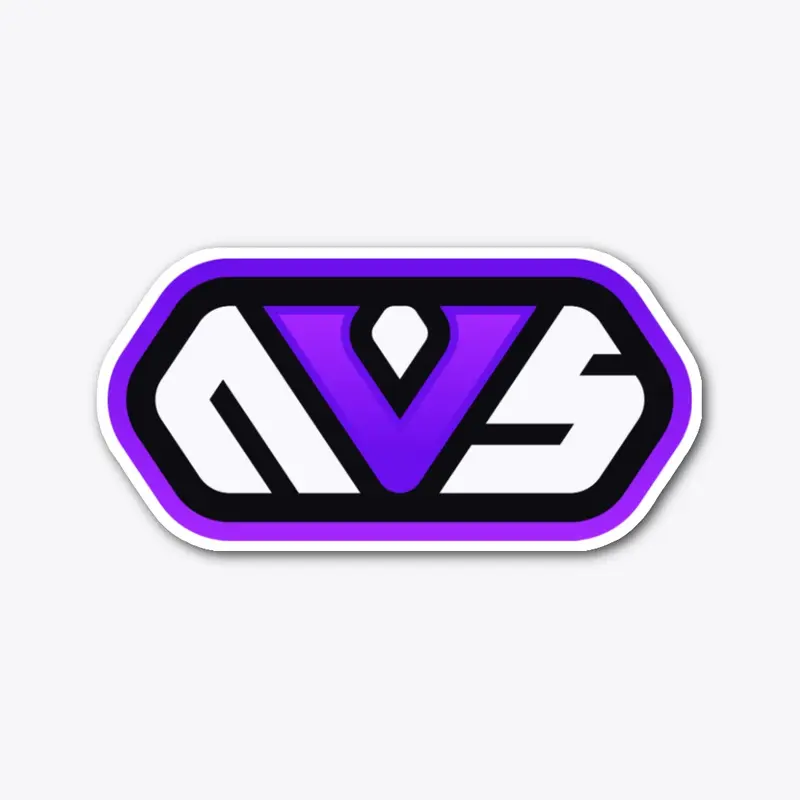 Purple Outlined NVS Sticker